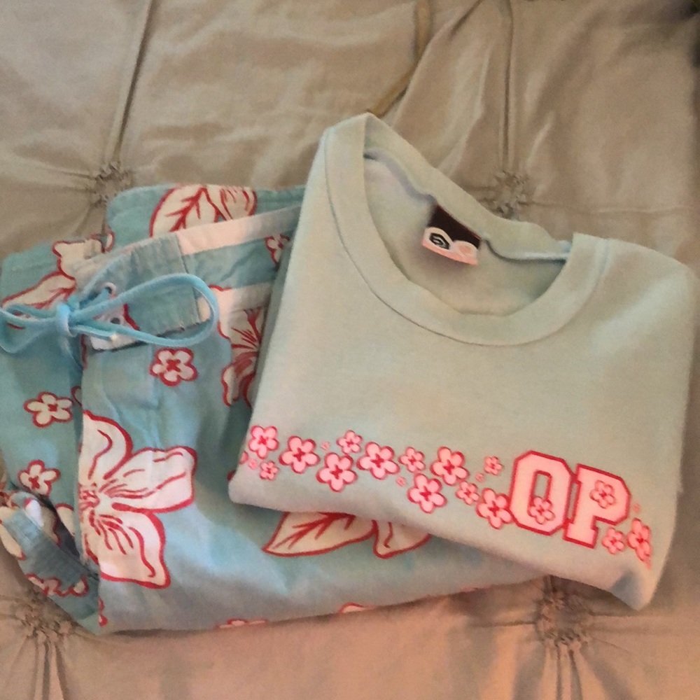 Two piece OP outfit. pants, size 13, juniors. top size medium